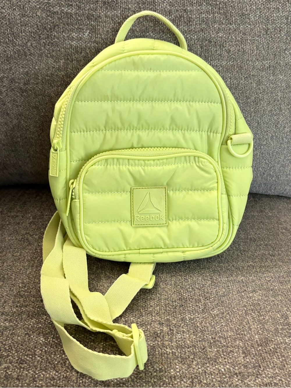 Reebok Poppy Quilted Mini Backpack in Luminary Green